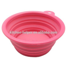 Shenzhen China coloridos baratos Flexible Silicona plegable Bowl para mascotas